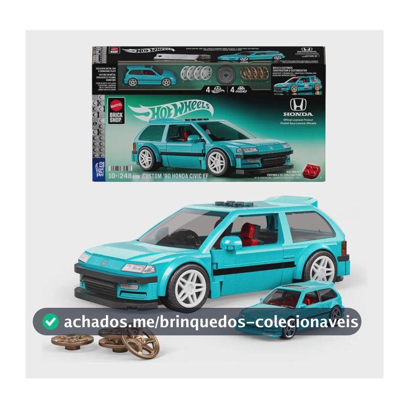 Blocos De Montar Mattel Brick Shopbrick Shop Speed Honda 248 Peças Em Caixa