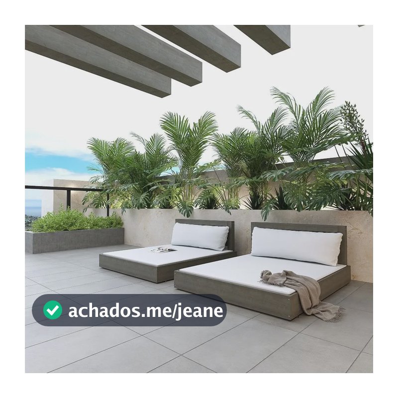 Conjunto 2 Sofás Chaise Versatti Rustic Ref 3010 Nogueira