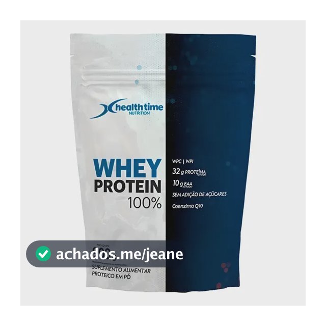 Whey Protein 100% HealthTime Isolado Banana Canela 900g Glúten Free