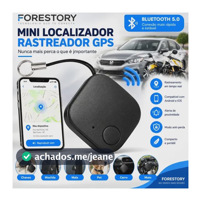 Localizador de Objetos Bluetooth Forestory Smart Tag para Chaves, Mochila, Mala e Pet