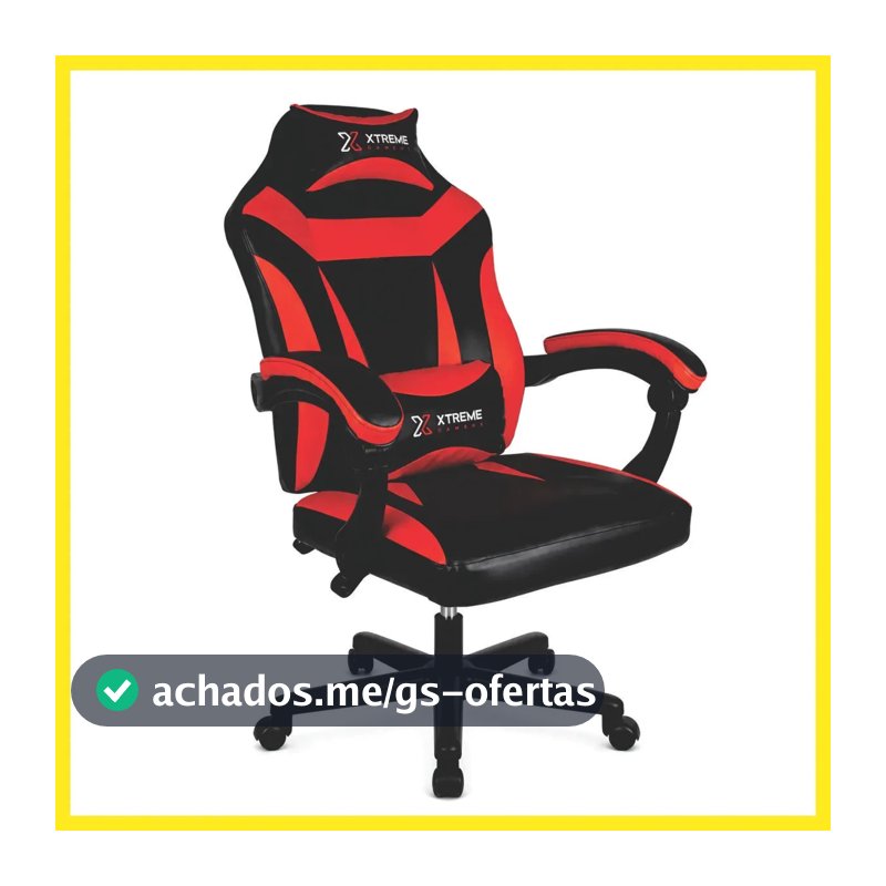 Cadeira Xtreme Gamers Ergonômica 130º Escritório Reclinável Cor Vermelho