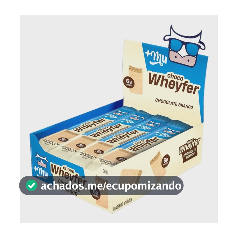 Proteína +mu Chocowheyfer Em Barra De Proteína Sabor Chocolate Branco 12 Un