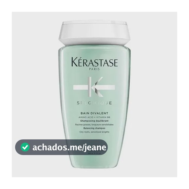 Shampoo Kérastase Specifique Bain Divalent, Para Raízes Oleosas e Cabelos Sensibilizados 250ml