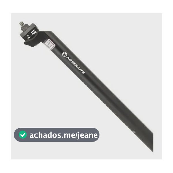 Canote De Selim Absolute 27.2 X 350mm Alumínio Preto C/ Carrinho