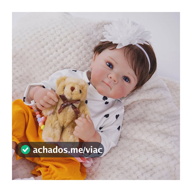 Brastoy Bebê Reborn Boneca Totalmente Lavável 48Cm Menina Silicone Realistas E Acessórios Completos Para Coleção