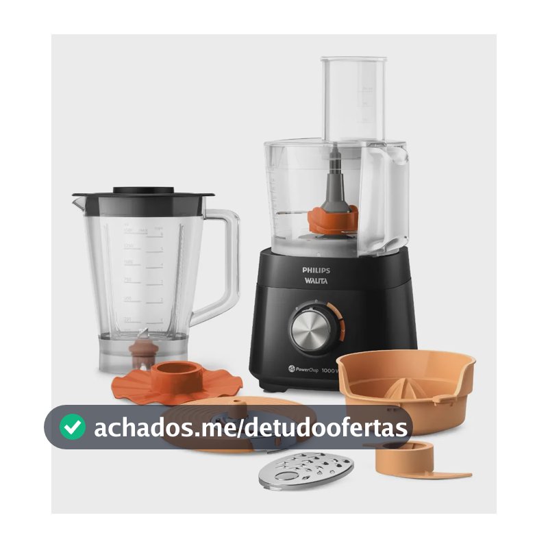 Processador Walita Preto 1000w - Hr7304/92 Preto