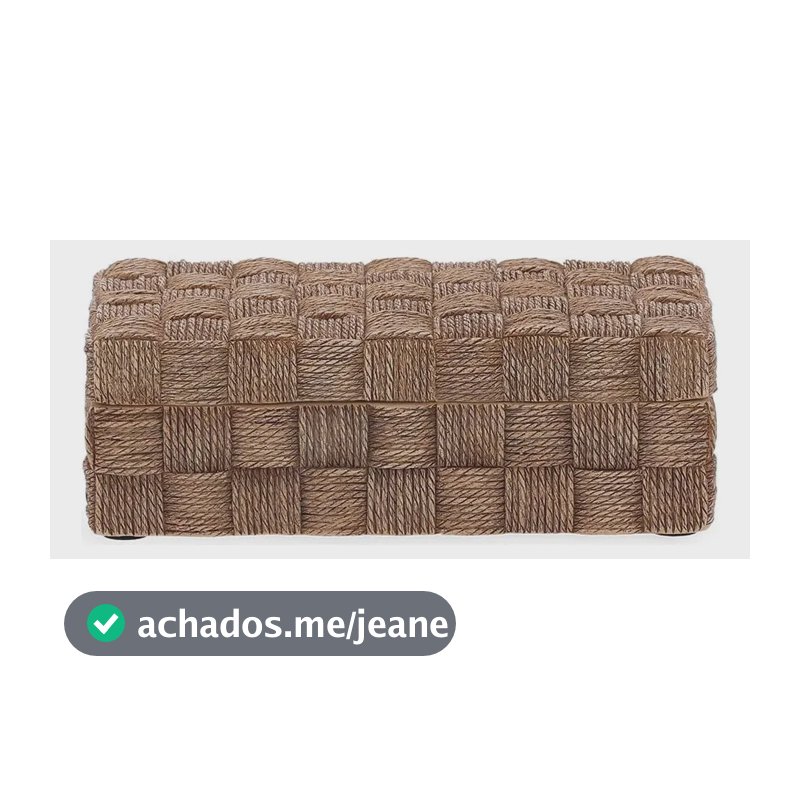 Caixa Em Polirresina Estilo Rattan Bege Mart 17,5cm