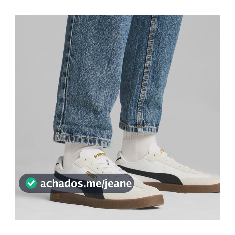 Tênis Feminino Club Ii Puma Branco E Preto Liso 38 Br