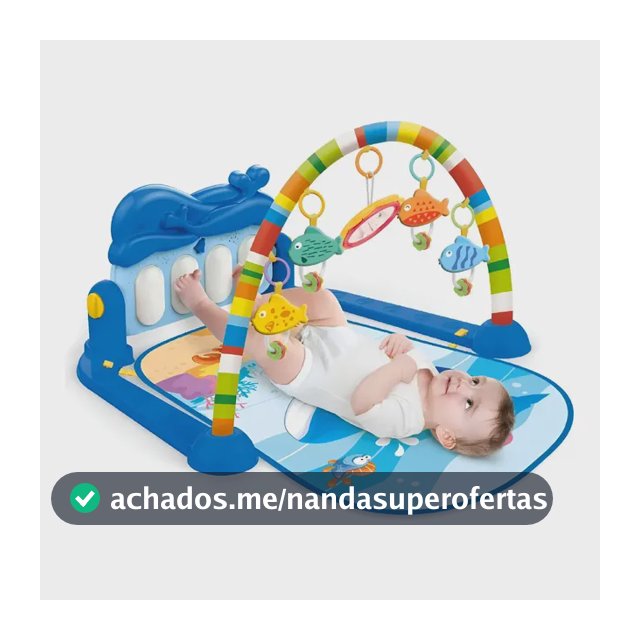 Tapete De Atividades Baby Com Play Piano Baleia Azul - Interativo