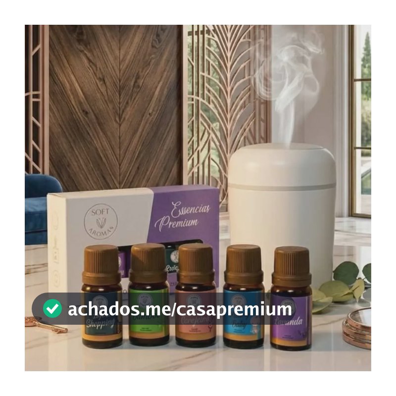 Kit Box Com 5 Essências C Aromatizador De Ar E Umidificador Silencioso 127/220v