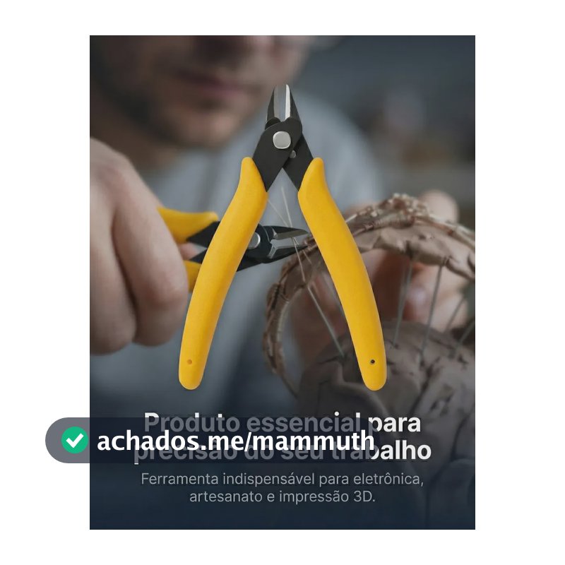 Alicate Corte Diagonal Dor Block Eletronica Impressão 3d Amarelo