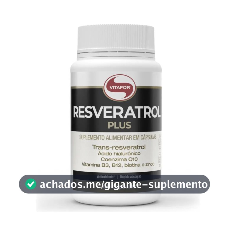 Trans-resveratrol Vitafor Resveratrol Plus - 60 cap em cápsula Sem sabor de 60 un