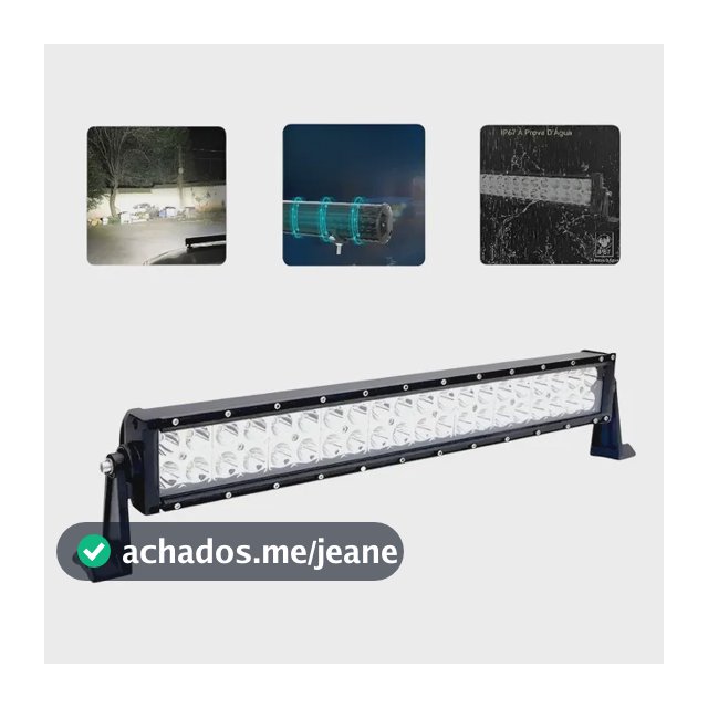 Barra Farol Auxiliar Milha Led Cree 120w Foco 30º Off Road