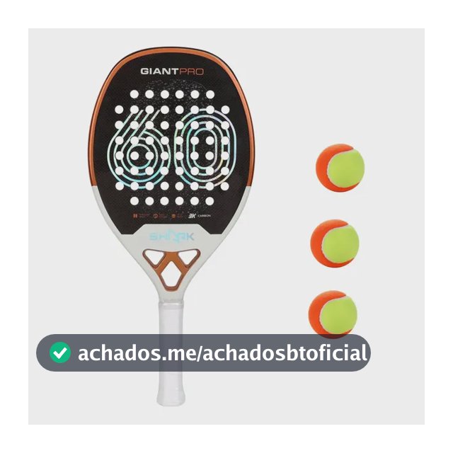 Raquete Beach Tennis Shark Giant 2025 3k+ Capa + Brinde Branco
