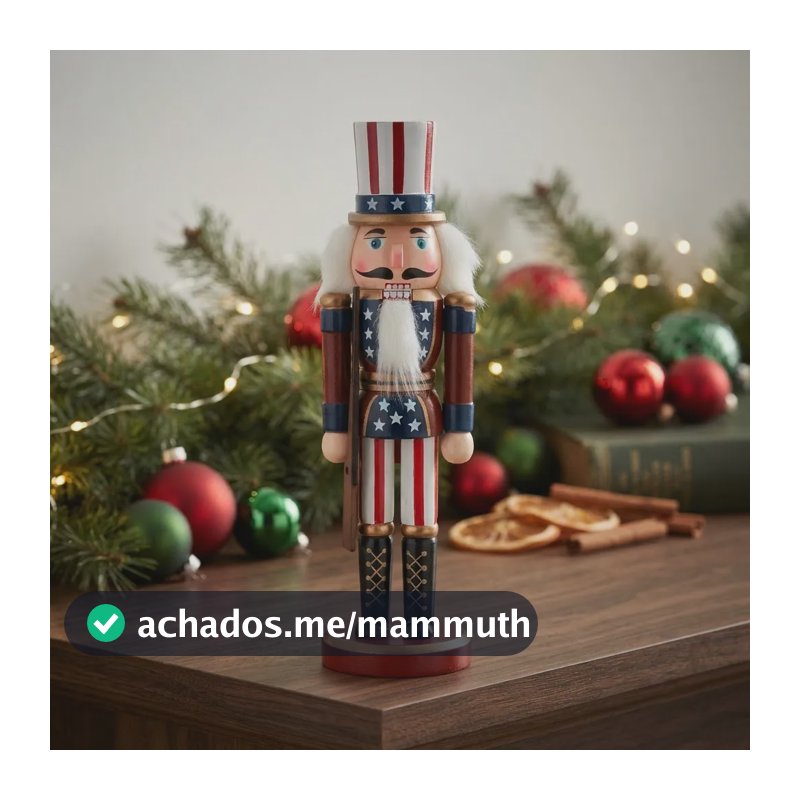 Boneco Quebra Nozes De Madeira De 25cm - Decoração Natal