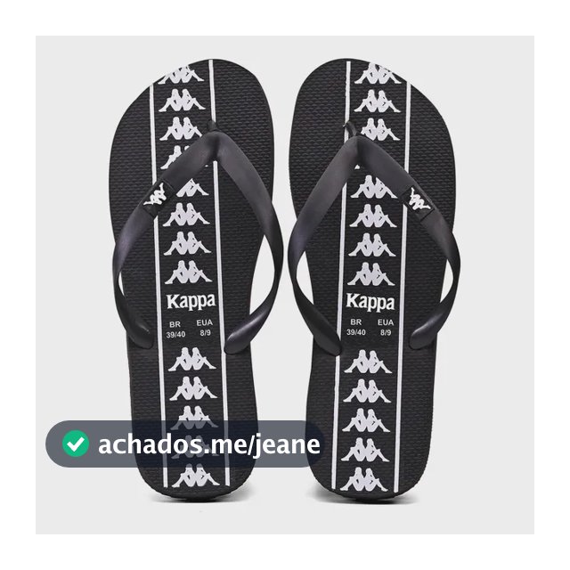 Chinelo Kappa Beach Adulto Unissex Em Borracha