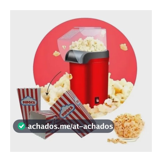 Pipoqueira Elétrica Vermelha Sem Óleo 1200W Compacta