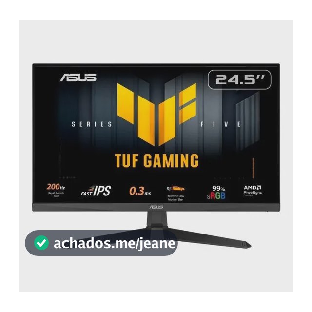 Monitor Gamer Asus Tuf Vg259q5a 24.5  Fhd 200hz 1ms Fast Ips Preto
