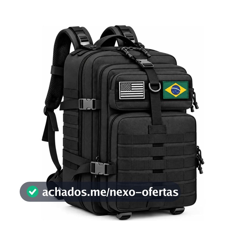 Mochila Tática Masculina Militar 50L Impermeável Reforçada Grande Molle Viagem Camping Trilha Airsoft Pesca Caça Forpak