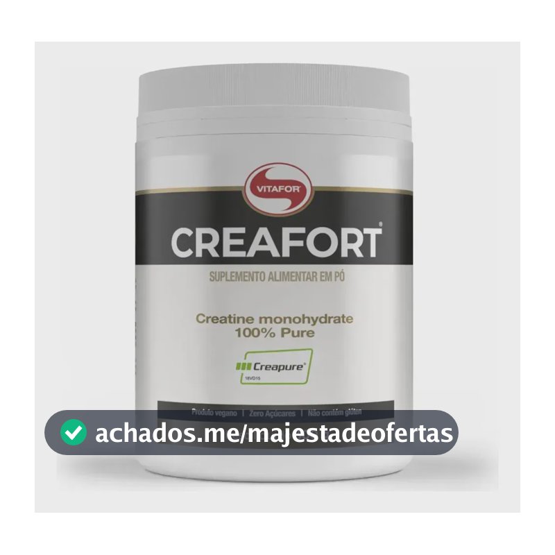 Creatina Vitafor Creafort Creapure Creafort pote 300g Sem sabor x 300g