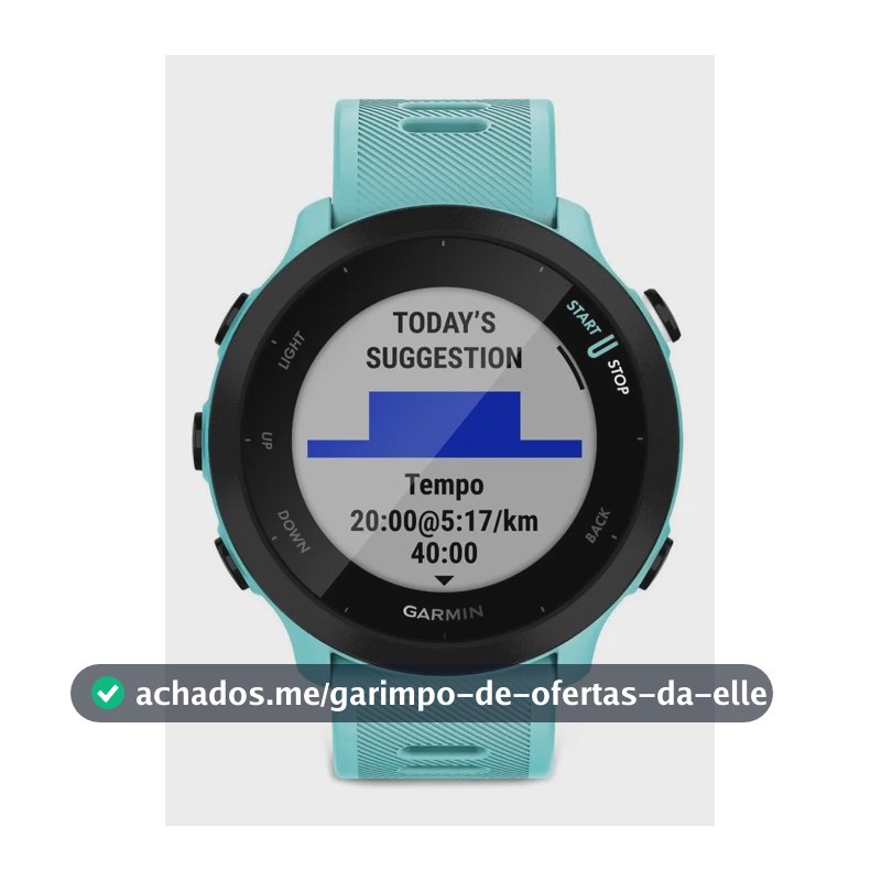 Smartwatch Garmin Forerunner Forerunner 55 tela de 1.04" com pulseira de silicone - cor aqua