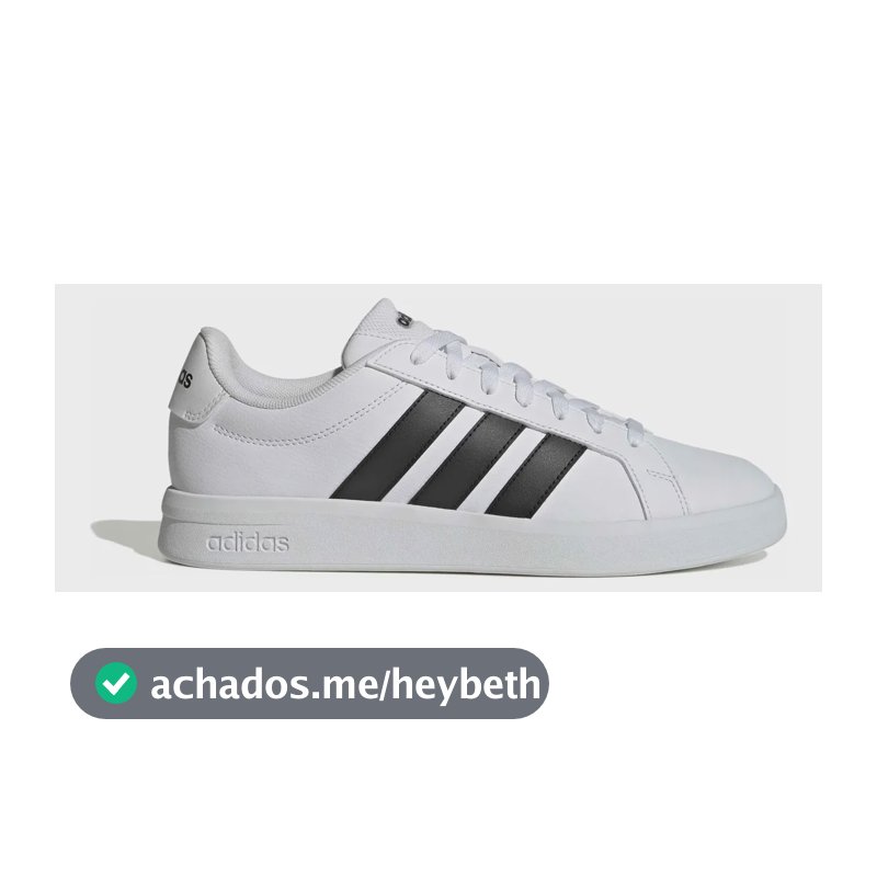 Tênis Masculino Grand Court Base 3.0 adidas Ftwwht/cblack/ftwwht Liso 41 Br