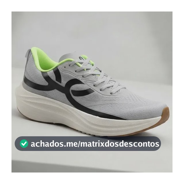 Tênis Corrida Olympikus Feminino Masculino Originals Cinza/verde 43 Br