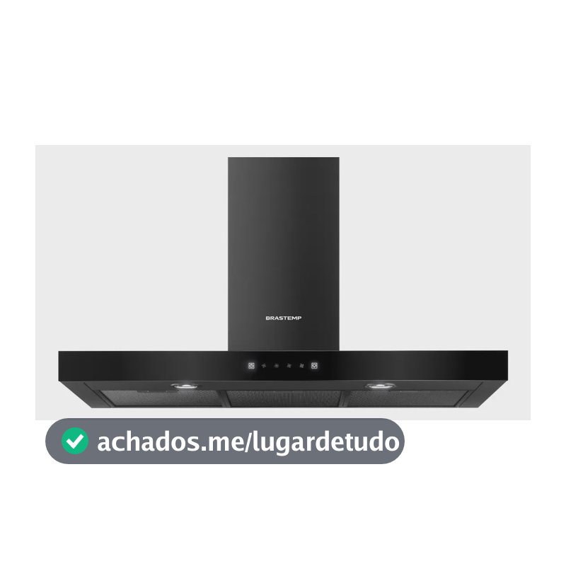 Coifa Brastemp Inox 5 E 6 Bocas Com Timer Autodesligamento Preto 127v