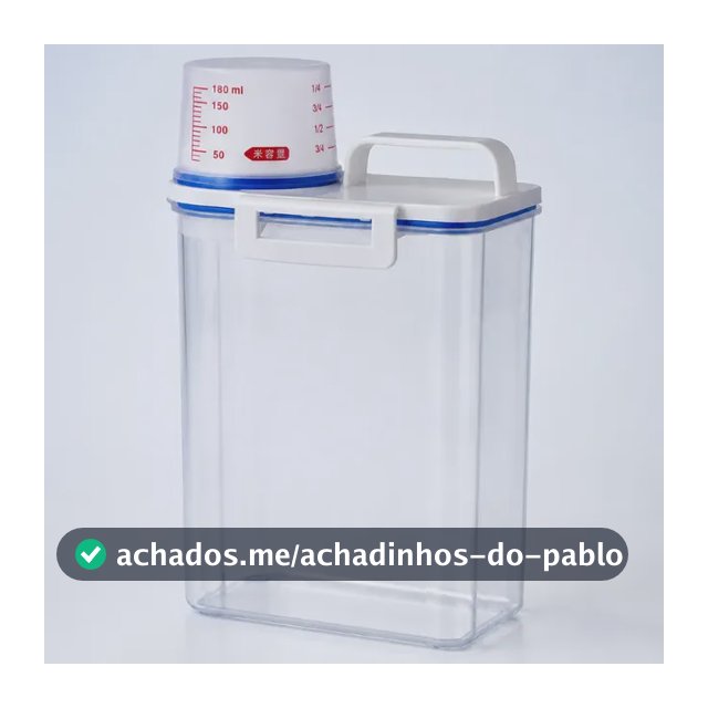 Kit 6 Potes Hermético Para Mantimentos Com Copo Dosador Transparente