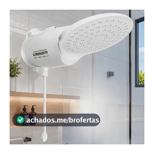Chuveiro Elétrico Lorenzetti Loren Comfort Eletrônico 7500w Branco 220v 7.5 Kw
