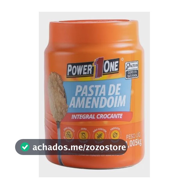 Pasta De Amendoim Integral Crocante Pote 1kg - Power One