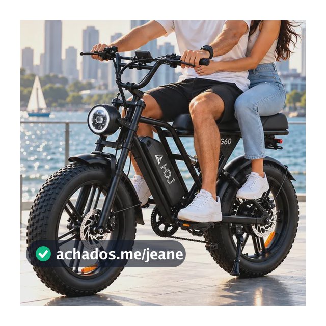 Bicicleta Eletrica Scooter 1000w Bike 50km Baterias De Lítio Preto