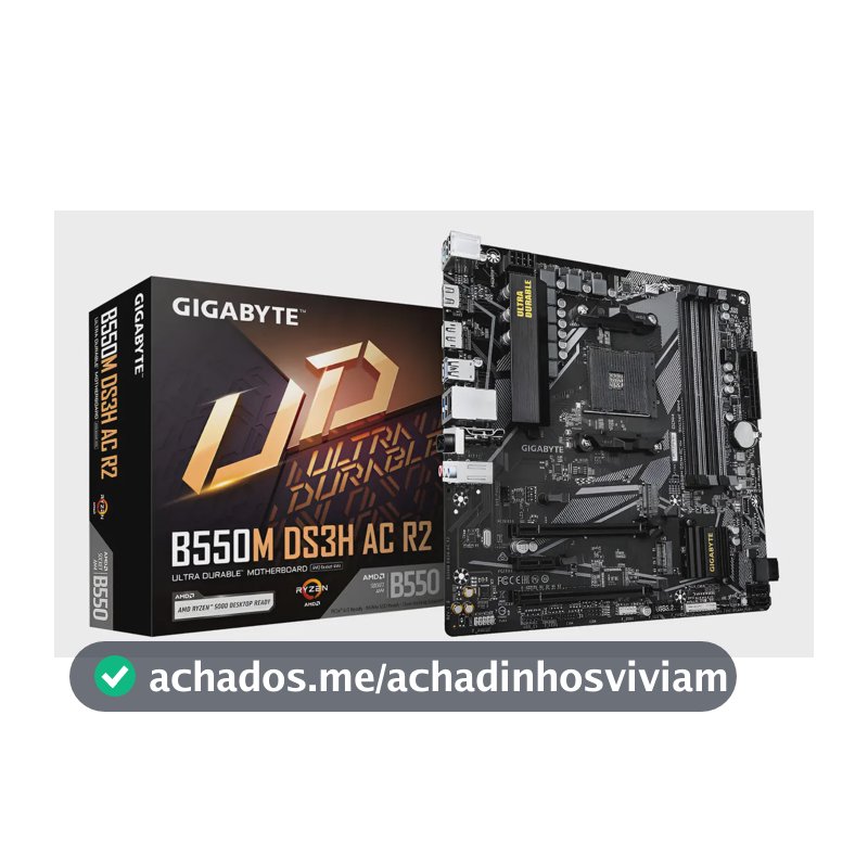 Placa Mãe Gigabyte B550m Ds3h Ac R2 Preto
