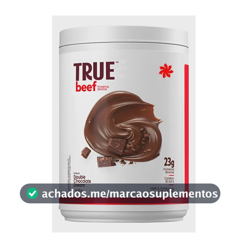 True Beef Protein True Source Whey 100% Isolado Carne 418g Double Chocolate 418g
