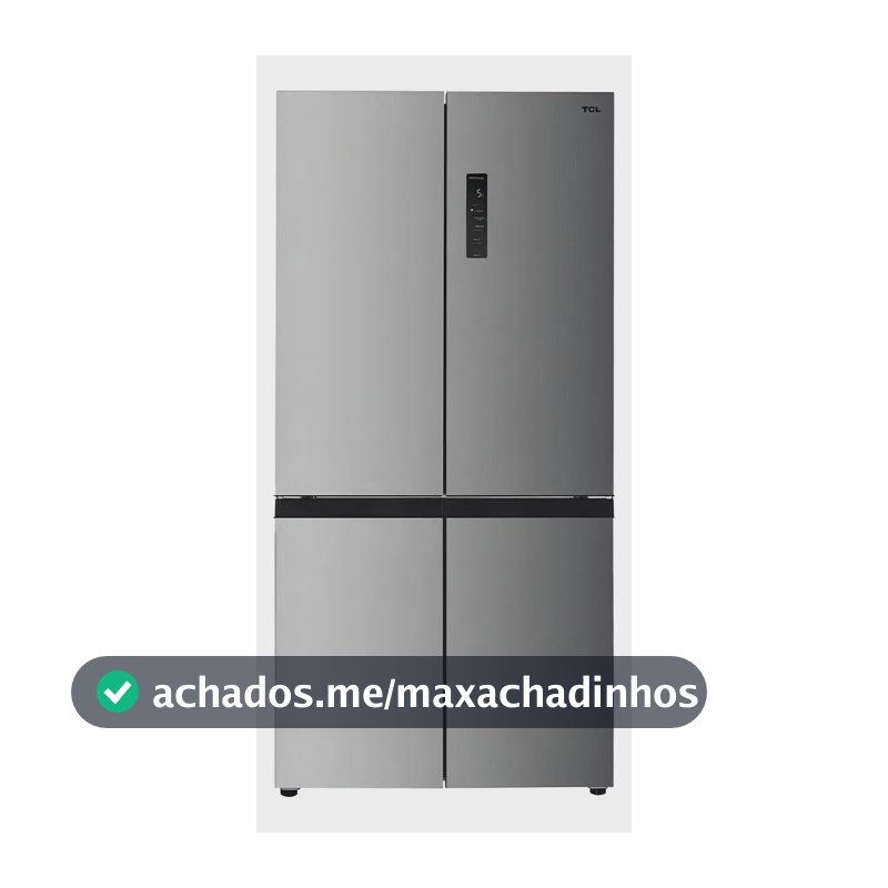 Geladeira Tcl 589 Litros Inox Twin Eco Inverter Frost Free Multidoor Espaço Flex 110v C589cdn1