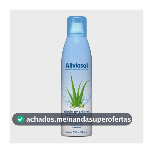 Aliviosol Hidratante E Refrescante Aerosol Pós Sol 200ml