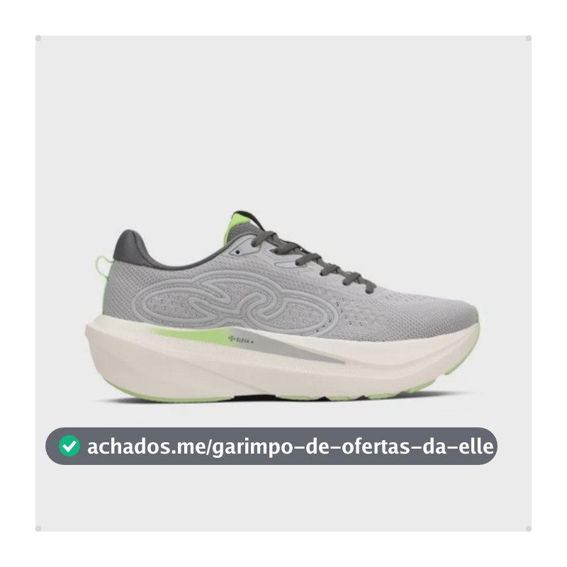 Tênis Olympikus Nuvem Corrida Eleva+ Amortecimento Lunar/chumbo Liso 40 Br