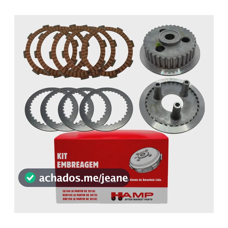 Kit Embreagem Cg Fan160 2016 A 2022 Hamp Original Honda