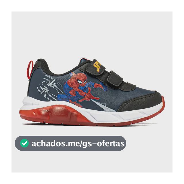 Tênis Infantil Masculino Com Luzes Led Homem Aranha Disney Azul 27 Br