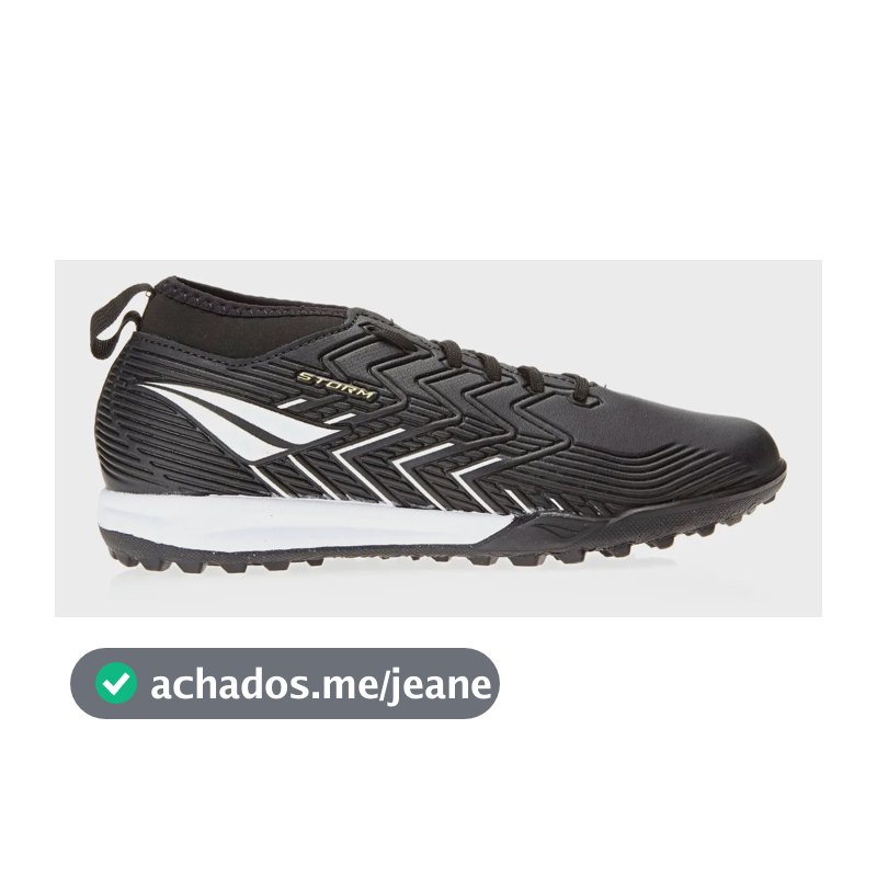 Chuteira Society Masculina Storm Y-3 Penalty Preto-branco-dourado 38 Br