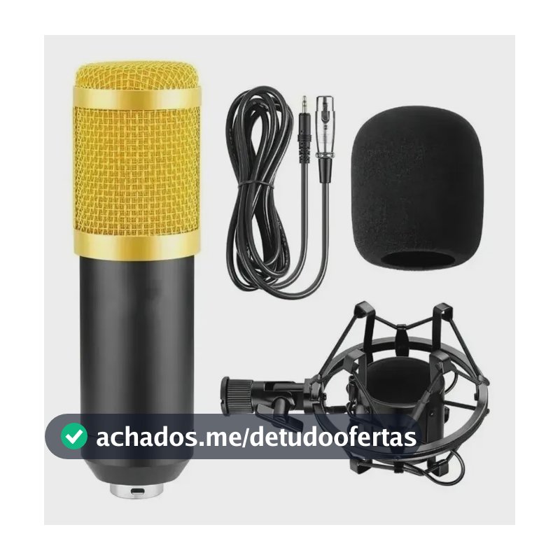 Microfone Estúdio Profissional Condensador Tomate Mt-1025