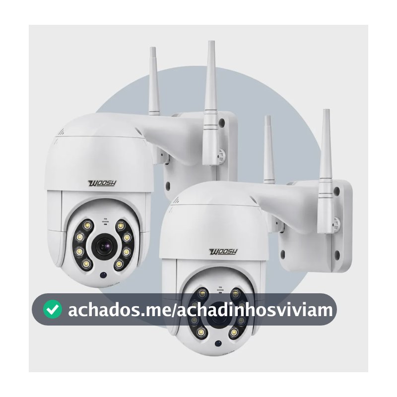 Kit 2 Câmeras Segurança Ip Interna Externa Wifi iCSee Infravermelho Prova D’Água Woosh