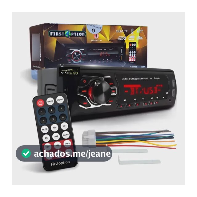 Aparelho De Som Automotivo Mp3 6688bt Bluet Usb Aux