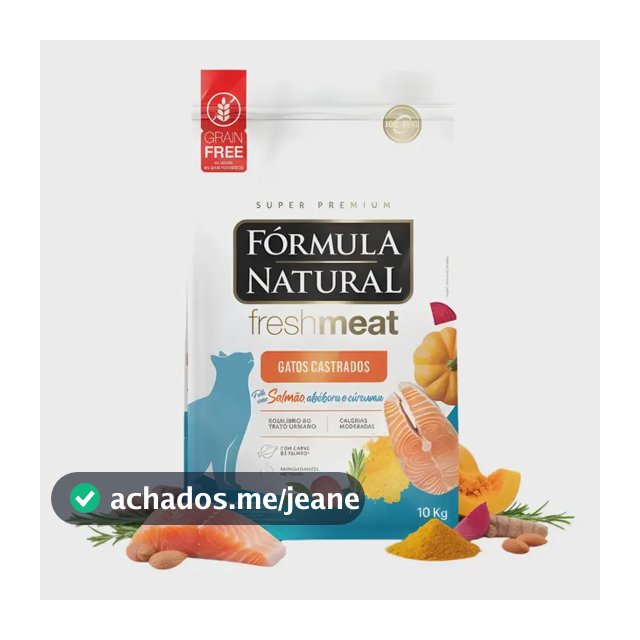 Ração Fórmula Natural Adimax Gatos Castrados Adultos Salmão Fresh Meat 10kg Pelos Brilhantes