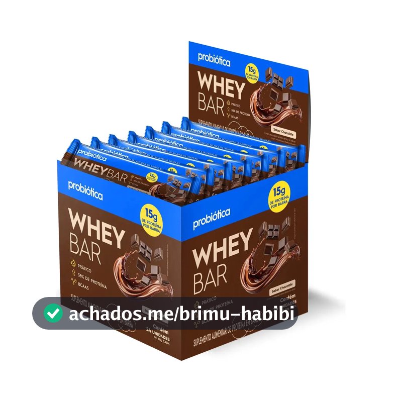 Barra de proteínas Probiótica Whey sabor Chocolate x 960g 24 un