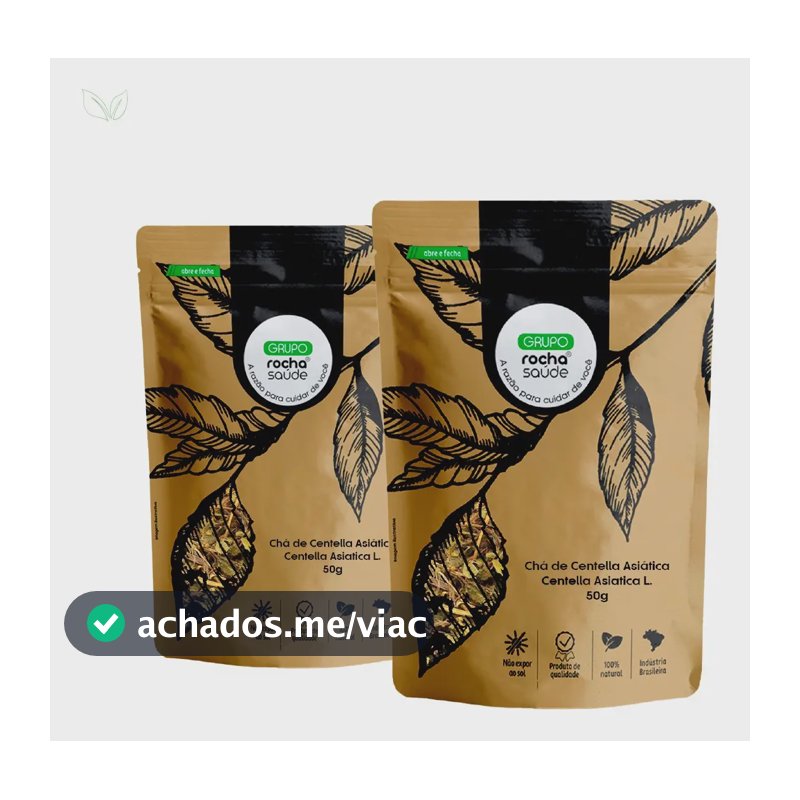 Kit 2 Pct Chá De Centella Asiática Centella Asiatica L. 50g