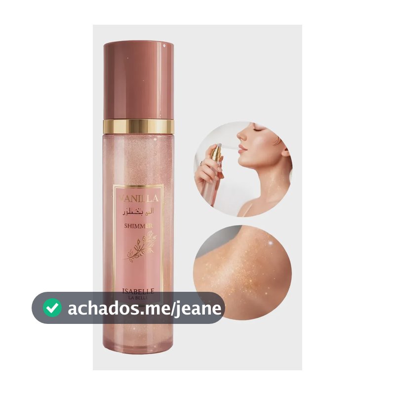 Perfume Body Splash Vanilla Com Brilho Glitter Shimmer 300ml