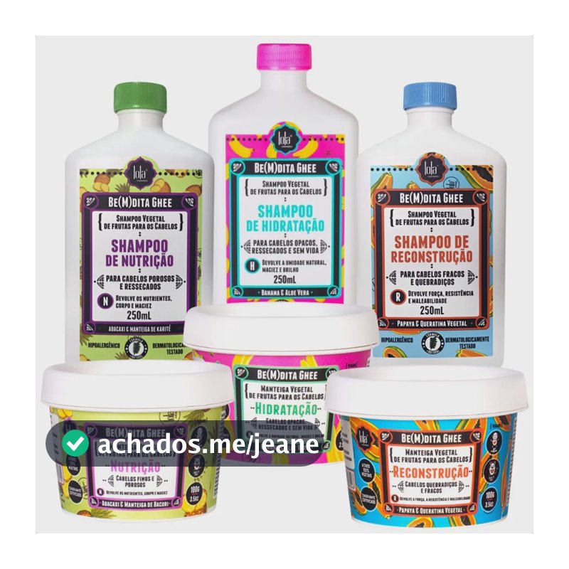 Kit Cronograma Ghee 3 Shampoo +3 Mascara 100 g Lola Cosmetics