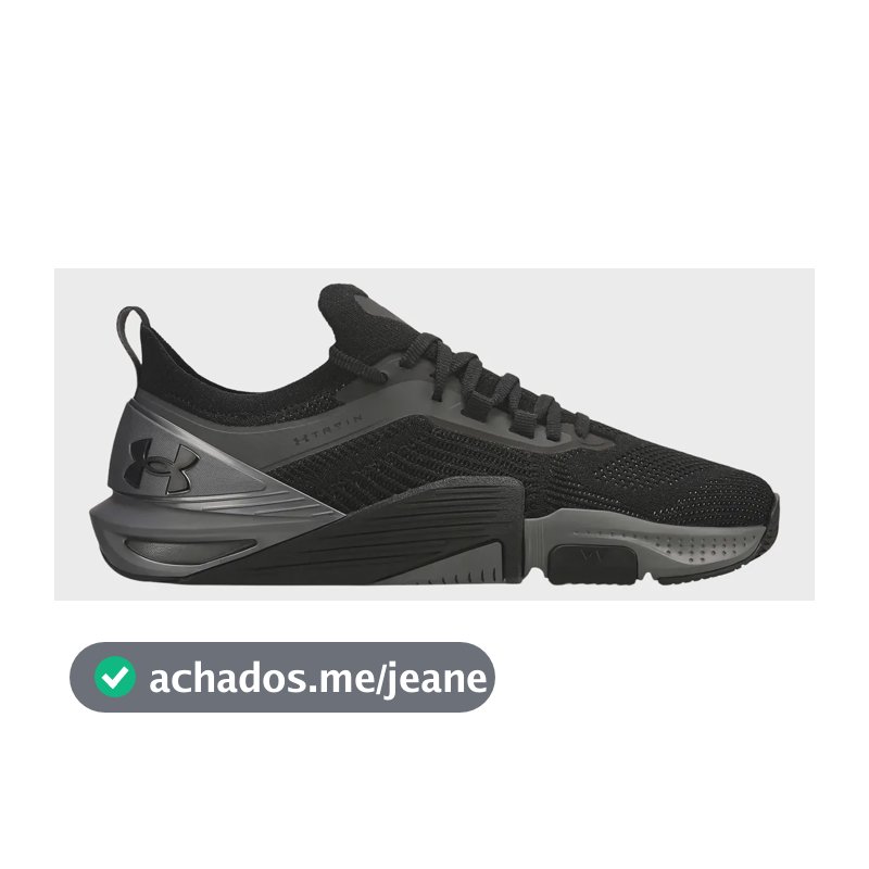 Tênis Academia Treino Unissex Tribase Cross 2se Under Armour Preto E Grafite Liso 42 Br