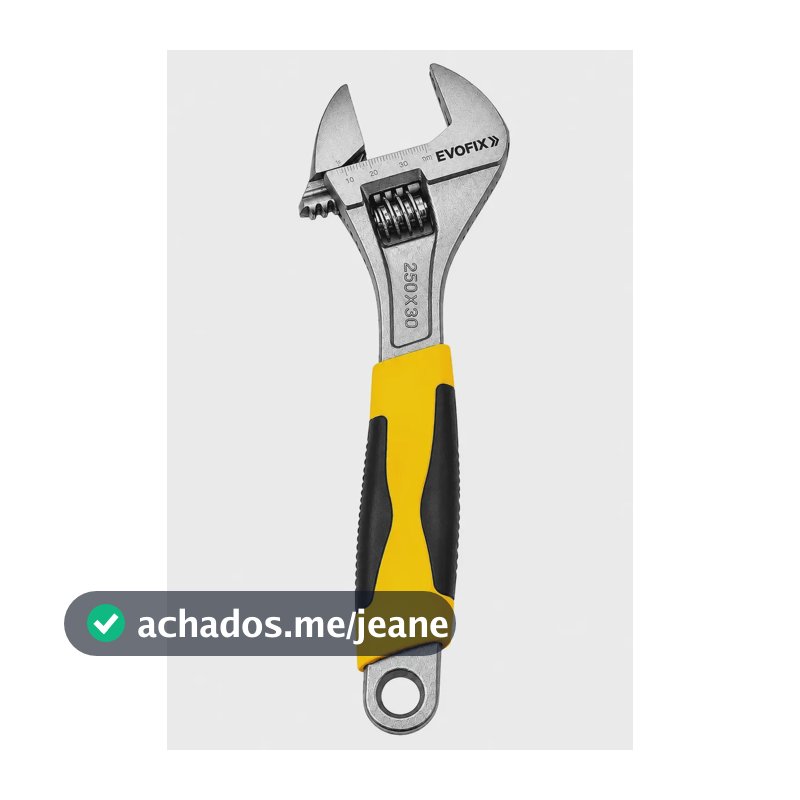Chave Inglesa Ajustável 10 Polegadas 250mm Com Cabo Emborrachado Antiderrapante Ferramenta De Aperto Profissional Abertura Máxima 30mm